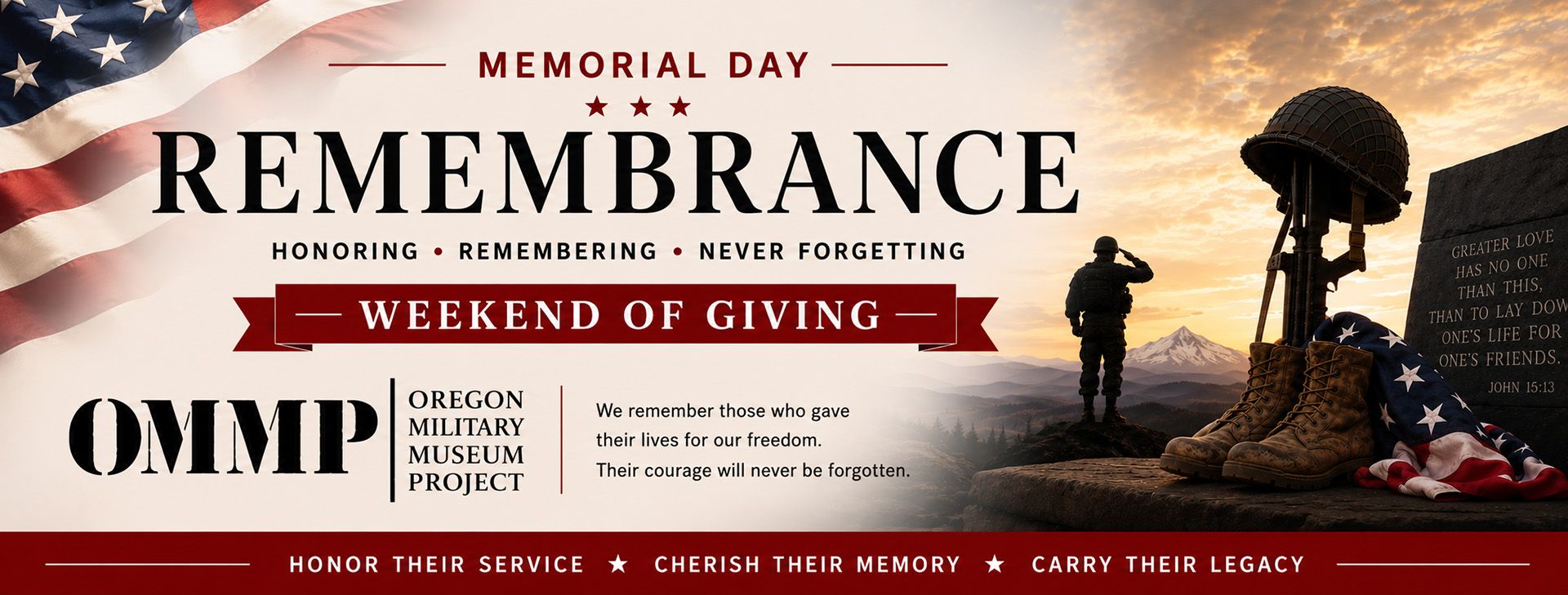 Memorial Day Remembrance Weekend of Giving